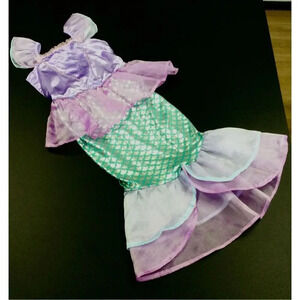 Ghnatygren Girls Multicolor Mermaid Tail Costume Dress Size 130
